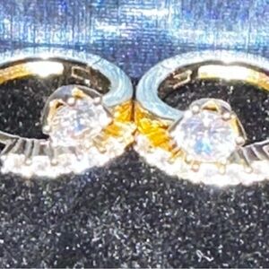 NWT Gold tone Cubic Zirconia Earrings